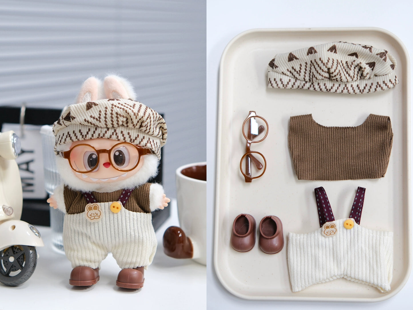 Cute Labubu Outfits for 17cm Dolls – Fits V1, V2 & V3