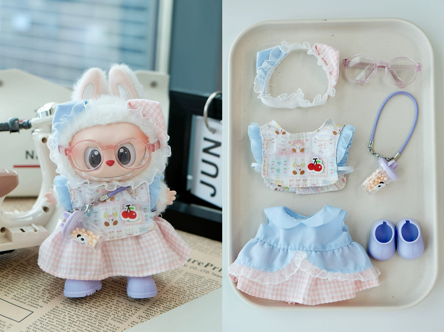 Cute Labubu Outfits for 17cm Dolls – Fits V1, V2 & V3