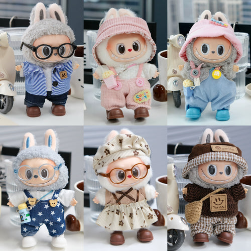 Cute Labubu Outfits for 17cm Dolls – Fits V1, V2 & V3