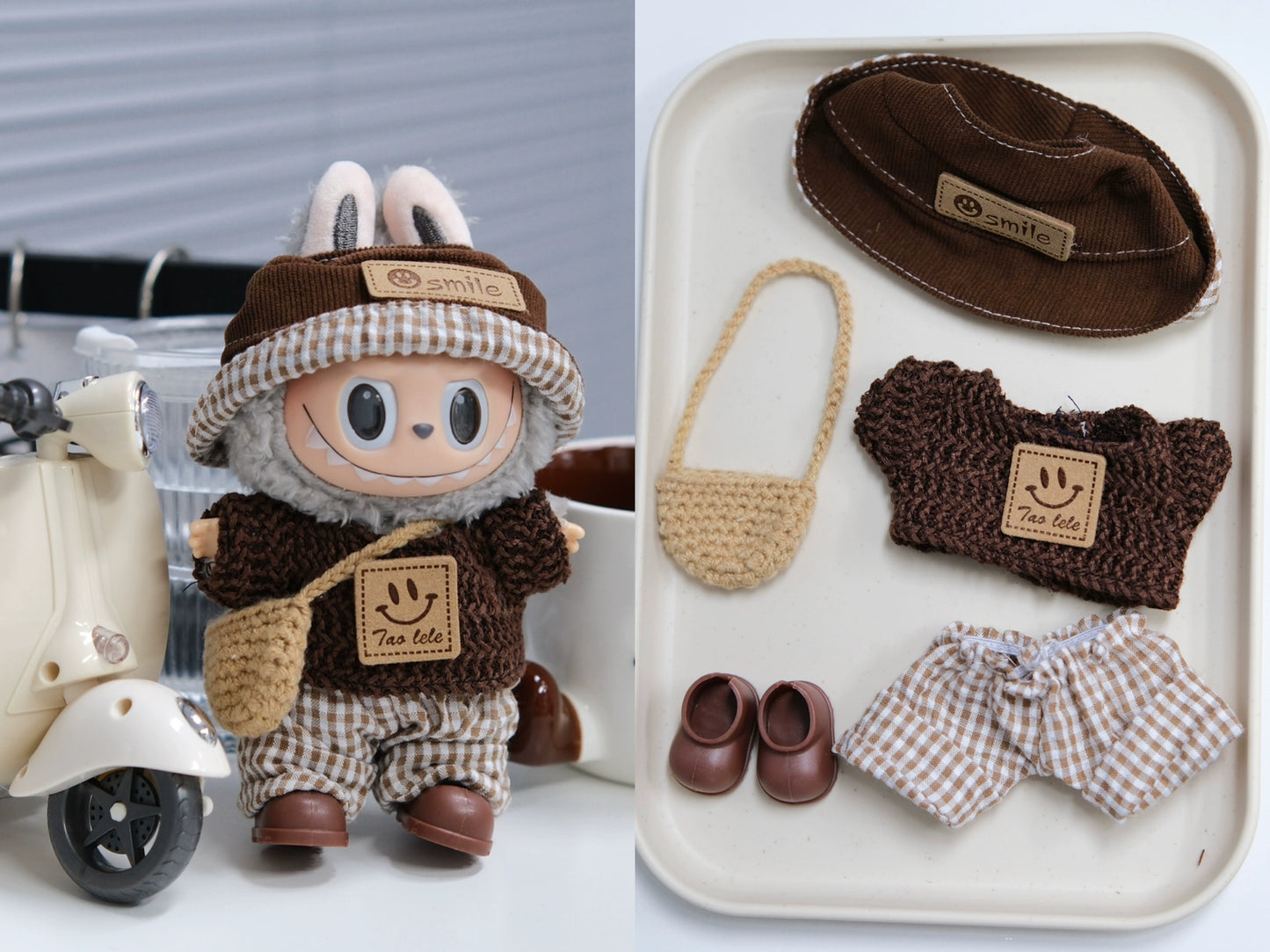 Cute Labubu Outfits for 17cm Dolls – Fits V1, V2 & V3