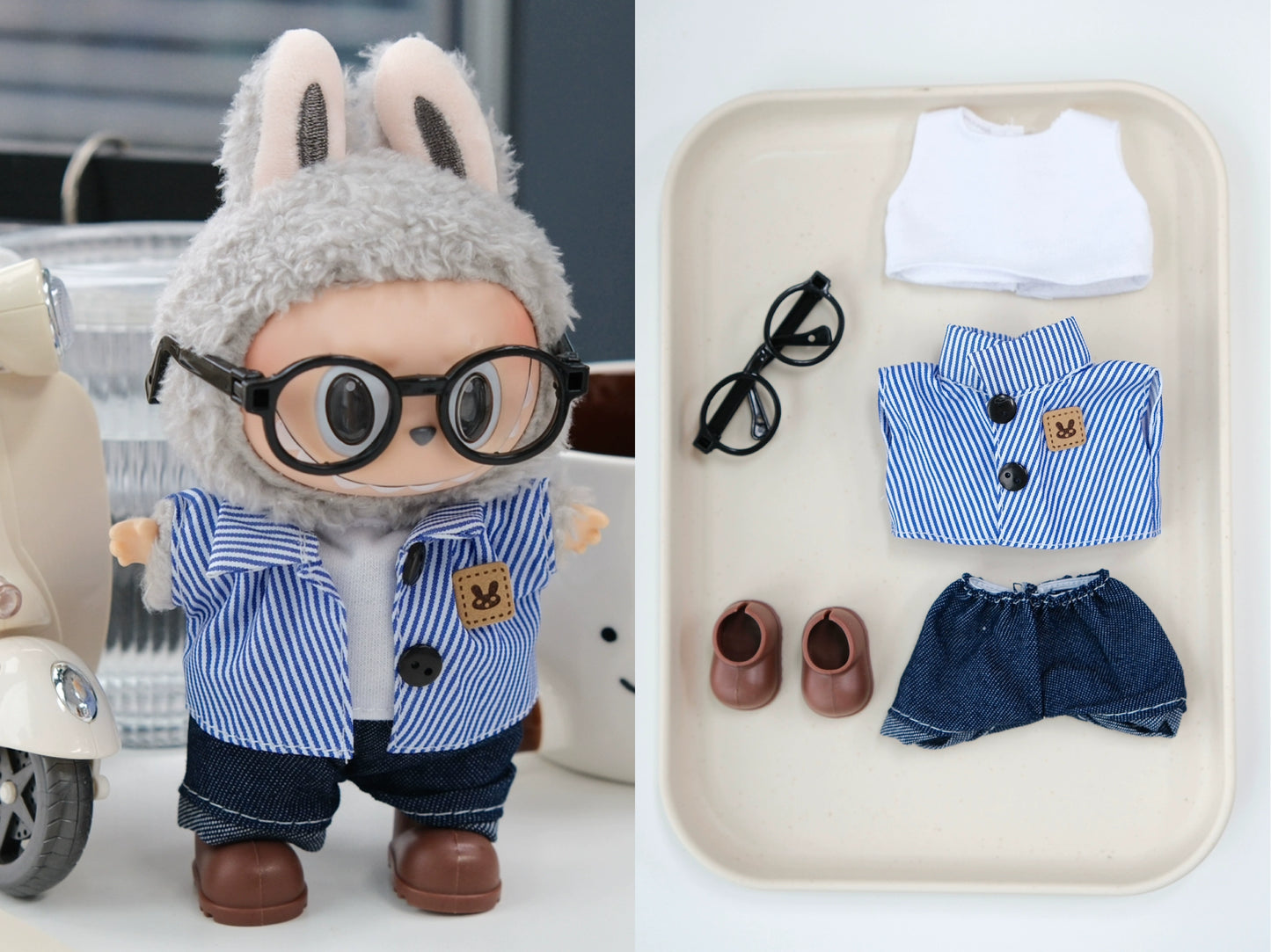 Cute Labubu Outfits for 17cm Dolls – Fits V1, V2 & V3