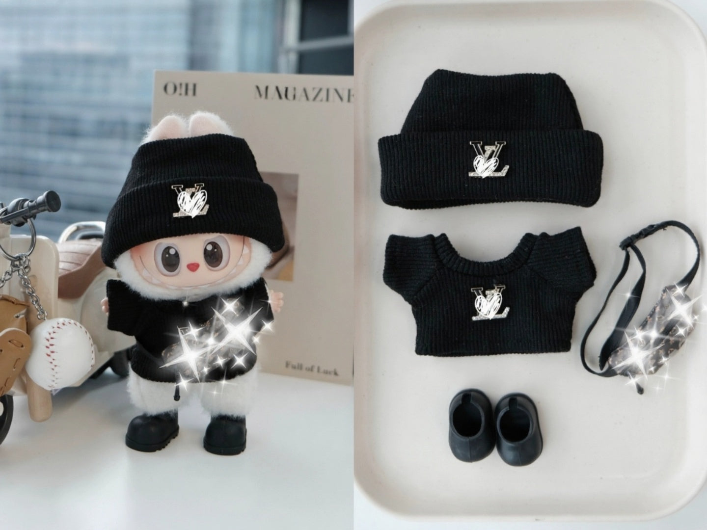 Cute Labubu Outfits for 17cm Dolls – Fits V1, V2 & V3