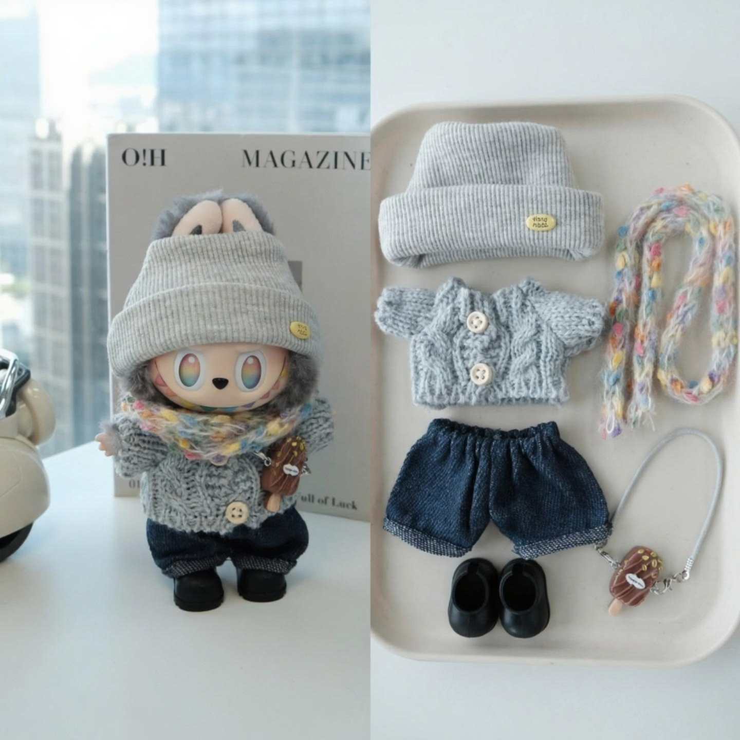 Cute Labubu Outfits for 17cm Dolls – Fits V1, V2 & V3