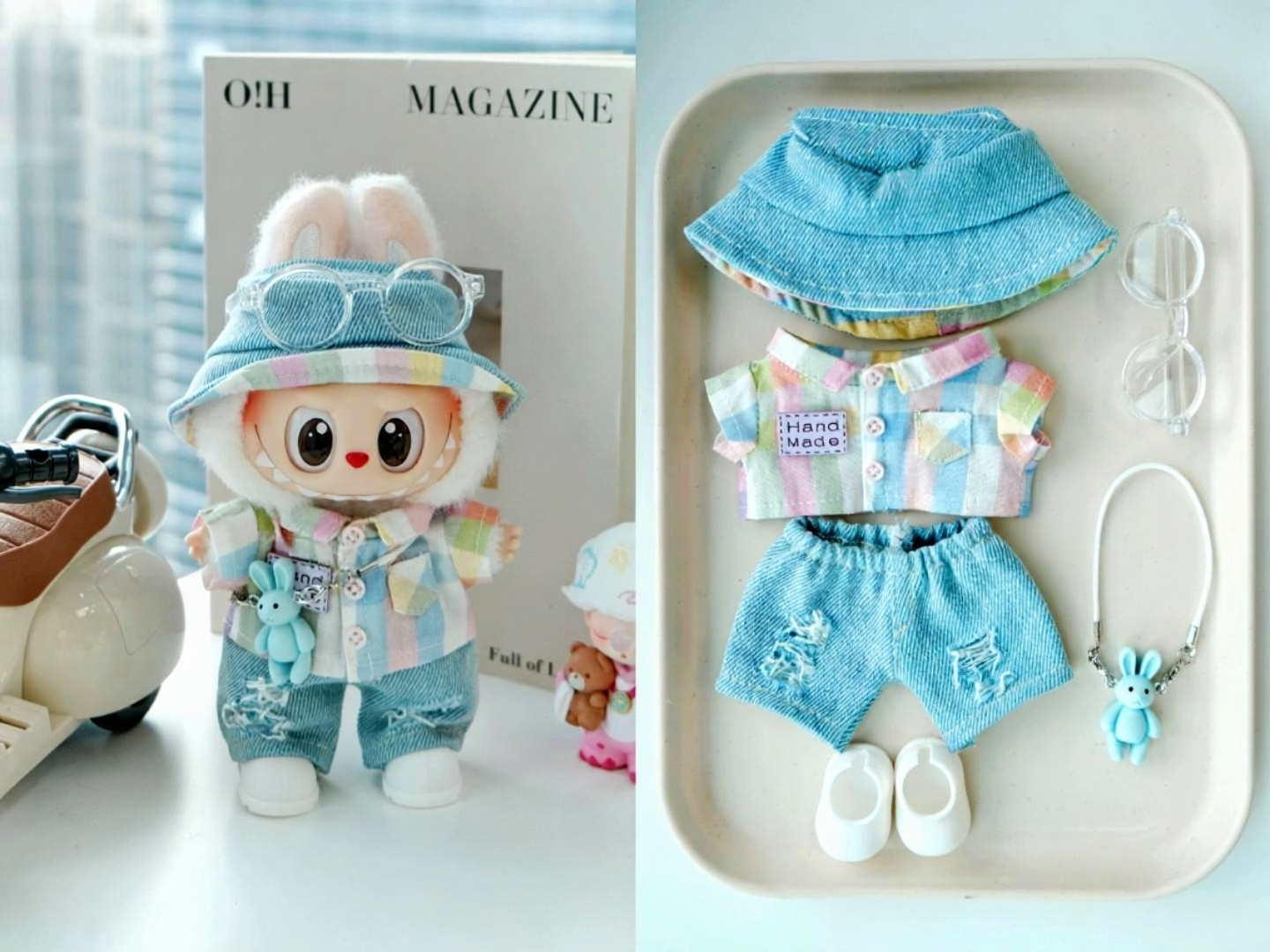 Cute Labubu Outfits for 17cm Dolls – Fits V1, V2 & V3