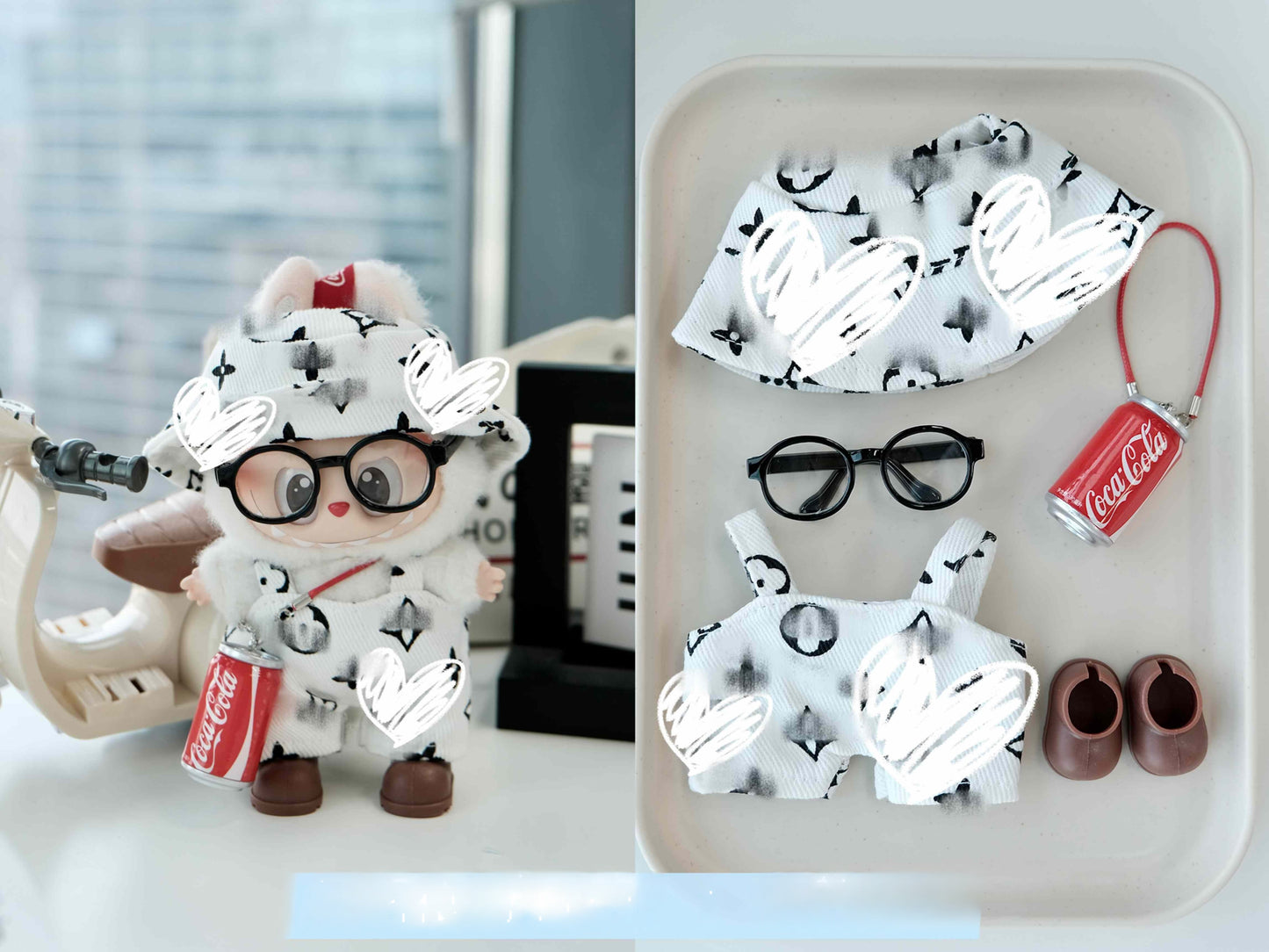 Cute Labubu Outfits for 17cm Dolls – Fits V1, V2 & V3