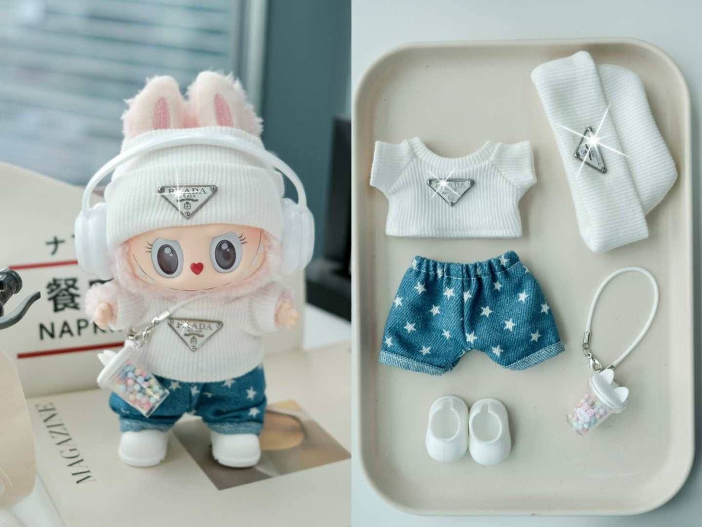 Cute Labubu Outfits for 17cm Dolls – Fits V1, V2 & V3