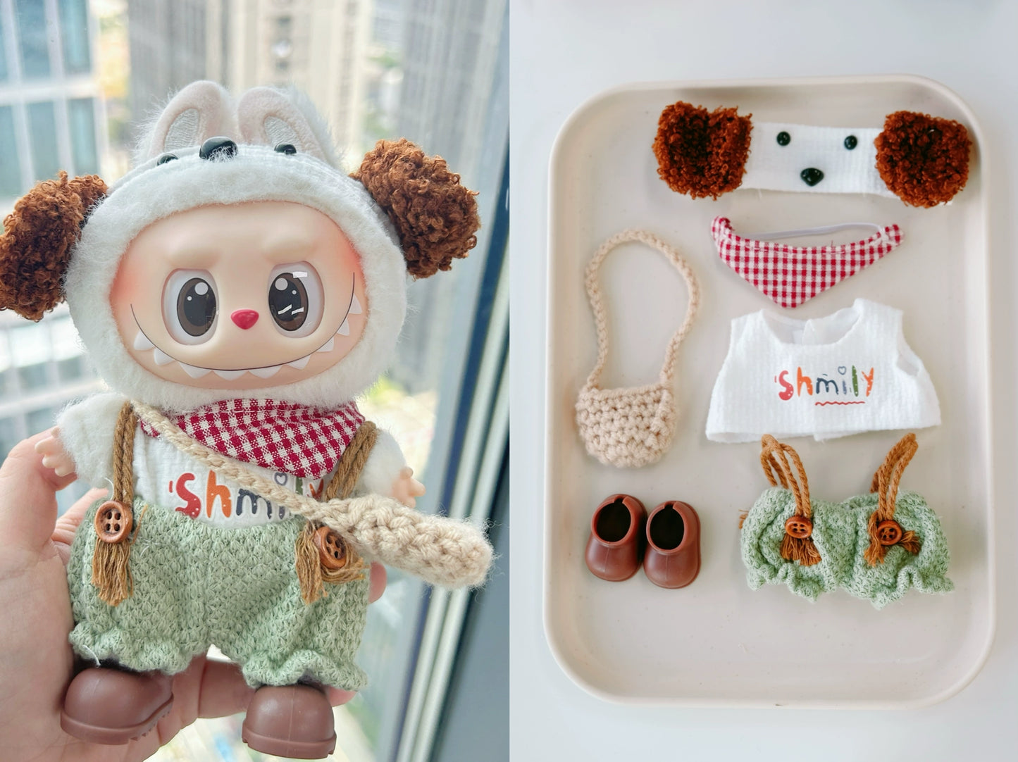 Cute Labubu Outfits for 17cm Dolls – Fits V1, V2 & V3