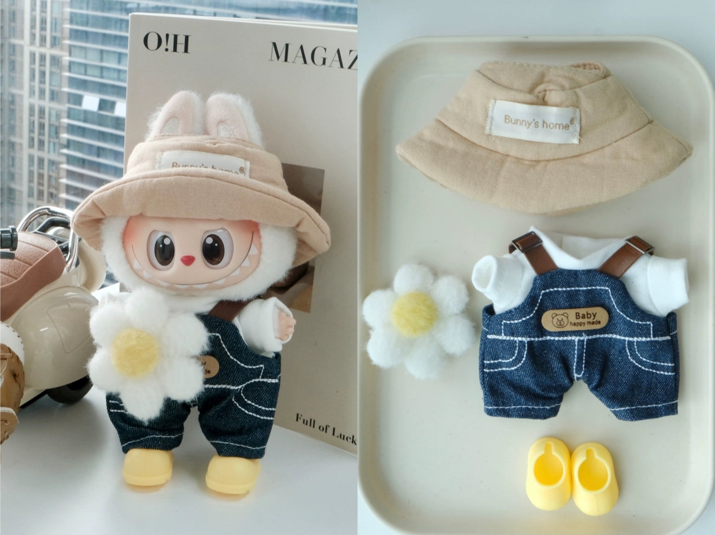 Cute Labubu Outfits for 17cm Dolls – Fits V1, V2 & V3