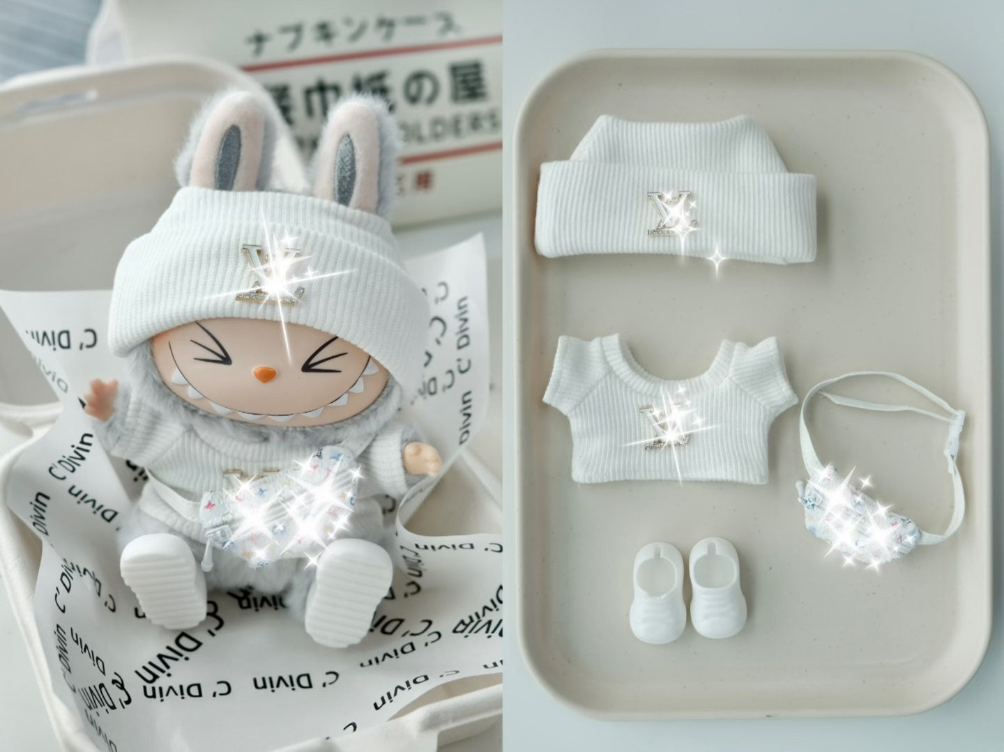 Cute Labubu Outfits for 17cm Dolls – Fits V1, V2 & V3