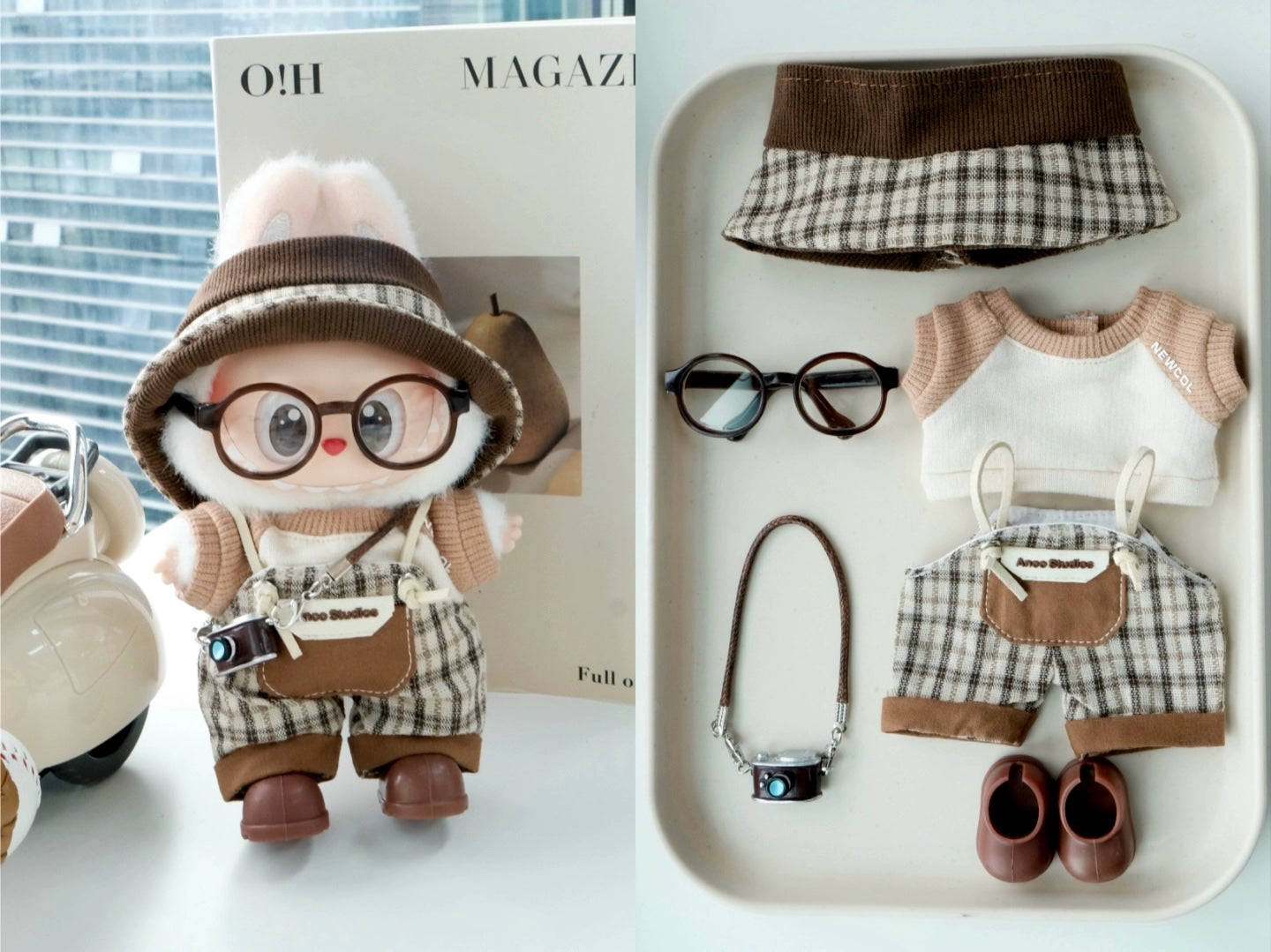 Cute Labubu Outfits for 17cm Dolls – Fits V1, V2 & V3