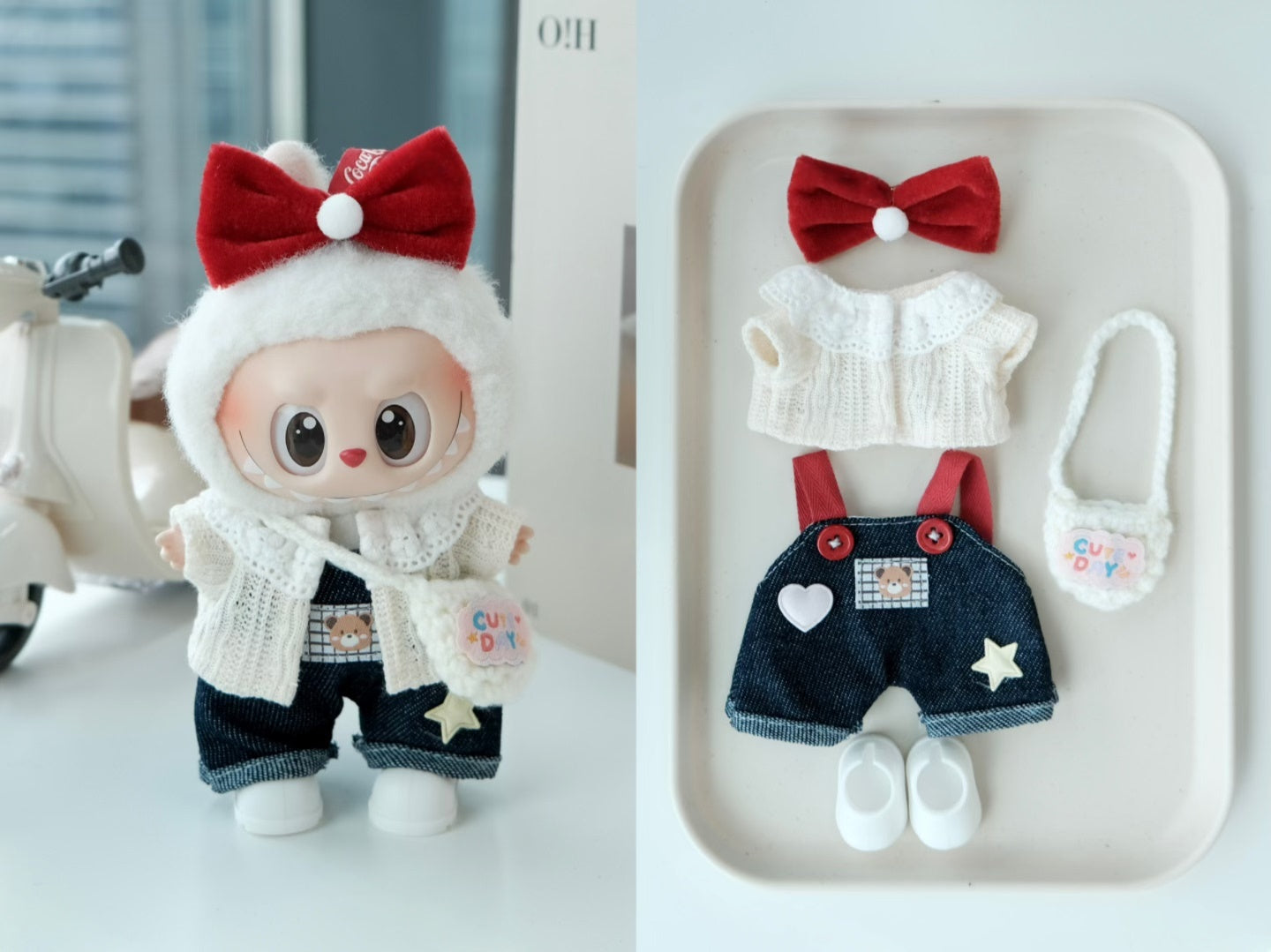 Cute Labubu Outfits for 17cm Dolls – Fits V1, V2 & V3
